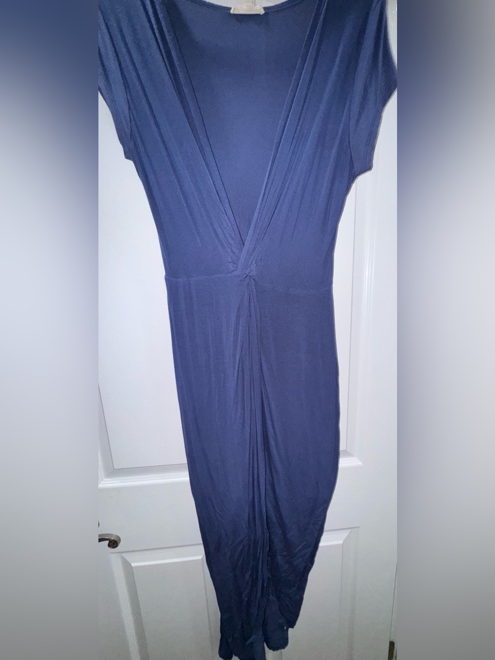 Navy Twist-Front Women’s Dress